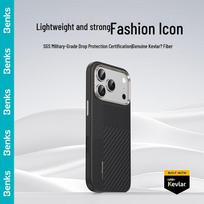 Benks iPhone 17 Pro Max Kevlar Montažinis magnetinis dėklas