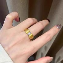 Premium Temperament Italian Light Luxury Bow Ring Women'S Brushed Craft Inlaid Bow Ring Retro Trend Opening adjustable