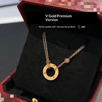 Aukštos kokybės V auksinė Meilės serijos grandinėlė Stora dengta 18K deimantinė apvali torto formos grandinėlė LLOVE pakabukas raktikaulio grandinėlė high-end original packaging