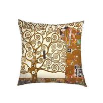 Oil Painting Kiss By Gustav Klimt Cushion Cover Van Gogh Starry Night Linen Pillowcase Sofa Throw Pillow Covers for Living Decor 12x12Inch