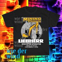 Naujas Liebherr ekskavatoriaus logotipas vyriški marškinėliai juokingi dydis S iki 5XL S