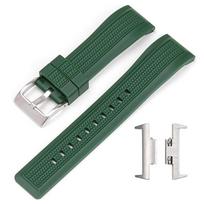 Silicone Strap for Tissot PRX Series T137.407/T137.410 Super Player 40MM Steel Quick Release Adapter Watch Band Accessories 12mm 12mm žalia