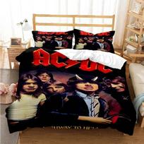 3D Spausdintas AC/DC Roko Grupės Patalynės Komplektas Viengulio, Dvigulio, Karalienės, Karaliaus, Cal Karaliaus Dydžio Lova Patalynės Komplektas 70x133cm 2pcs