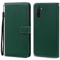 Note10 Note 10 Plus dėklas Samsung Galaxy Note 10 dėklui Odinis atverčiamas piniginės dėklas Samsung Galaxy Note 10 Plus dėklui Dangteliai Galaxy Note 10 tamsiai žalia spalva