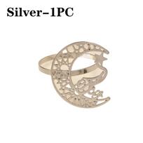 1-8PCS 2026 Ramadan Kareem Napkin Rings, Gold Bismillah Napkin Holder for Eid Mubarak, Ramadan Table Supplies and Decorations