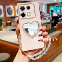 Skirta Xiaomi 14T Pro 15T 13T 12T 15 Pro 12S 12X 12 17 Pro Max 11T Meilės Veidrodėlis Su Kristaline Grandinėle Galvanizuotas Minkštas Dangtelis For Mi 17 Pro Max
