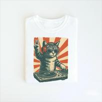 Cool DJ Cat Comfort Colors® Shirt, Funny Cat with Headphones, Stylish Cat Lovers Gift, Unique DJ Cat Kitty Trendy Graphic Tee S