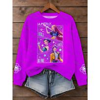 KPop Demon Hunters Sweatshirt Autumn Winter Sport Hooded KPop Demon Hunters Fashion Casual Round Collar Y2K Cosplay Clothing 170