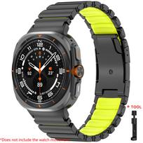 Prabangus titano dirželis Samsung Galaxy Watch 8 40 44/8Classic, guminis metalinis dirželis Galaxy Watch Ultra 2025 47 sportiniam laikrodžiui Galaxy Watch 8 40mm