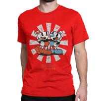 Men Women's Retro The Cuphead T Shirts Game Anime Pure Cotton Clothing Novelty Short Sleeve Crew Neck Tees New Arrival T-Shirts S