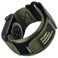 Nylon Strap for Apple Watch Band Ultra 2 49mm 46mm 42mm 45mm 44mm 41mm 40mm Sports Bracelet for Iwatch Series 10 9 8 7 6 SE 5 4 For iwatch S10 46mm žalia