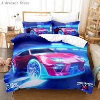 Rocket League automobilis Rocket League 3D patalynės užvalkalas Patalynės komplektas Antklodė Lino pagalvių užvalkalai Namų dekoras Viengulis Dvigulis Twin King Queen 70x133cm