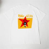 New cotton short sleeve Mano Negra Manu Chao Rock Band Men's Black T-Shirt High Quality Top Tee T Shirt male vintage tee-shirt S