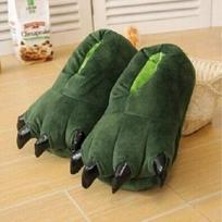 Jaukios pliušinės dinozaurų animacinių filmukų šlepetės: Šilti, mieli, unisex namų batai rudeniui ir žiemai Small size fits foot size 25-32