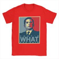 Men's T-Shirts Michael Scott That's What She Said Cotton Tees The Office Tv Series T Shirts Round Collar Clothing Party S