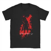 BLOODBORNE V2 Marškinėliai Vasariniai  Vintažiniai Marškinėliai Grynos Medvilnės Harajuku Marškinėliai Vyrams Trumpomis Rankovėmis Raštuotas Viršus S