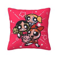 Individualizuotos mados The P-PowerPuffs Girls pagalvės užvalkalai 40x40cm Minkšti animacinių filmų pagalvės užvalkalas automobiliui Kvadratinis pagalvės užvalkalas 12x12Inch