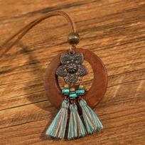GemChic Women's New Vintage Ethnic Flower Shell Hollow Cotton Hemp Pendant Necklace Versatile Chain Fashion Birthday Christmas Jewelry Gift