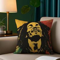 Dainininko Reggae Rock Pagalvės užvalkalas Trumpas pliušas Spausdintas pagalvės užvalkalas Kvadratiniai dekoratyvinės pagalvės užvalkalai Sofos Namų dekoras 12x12Inch