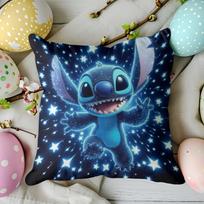 Stitch kosminė žvaigždėta naktis pagalvės užvalkalas: Stebuklingas priedas prie jūsų namų dekoro Sofos pagalvės užvalkalas, miegamojo kambario namų dekoracija 16x16Inch blue