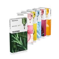 Mediheal Essential 6 rūšių kaukės 60 vnt. rinkinys su arbatmedžiu, kolagenu, hialurono rūgštimi, PDRN, vitaminais ir keramidais