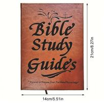 Bible Study Guide Daily Devotional Journal A Yearlong Study Plan Bible Book Summary Guide with Scripture Note&Prayer Reflections Brown 1