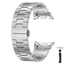 Prabangus titano dirželis Samsung Galaxy Watch 8/8 Classic vyriškas verslo apyrankė Samsung Watch Ultra 47 2025/2025 metalinė apyrankė Galaxy Watch 8 40mm sidabras