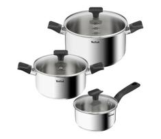 Tefal - 3 dalių DELICIOUS puodų rinkinys iš nerūdijančio plieno