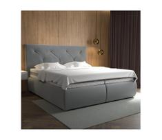 Boxspring tipo lova su čiužiniu ir antčiužiniu ELEN 180x200 cm pilka