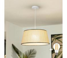 BRILAGI - LED pakabinamas šviestuvas ant laido CERIA 1xE27/40W/230V, skersmuo 50 cm, smėlio spalvos