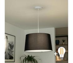 Brilagi - LED pakabinamas šviestuvas ant troselio CERIA 1xE27/40W/230V skersmuo 45 cm juodas