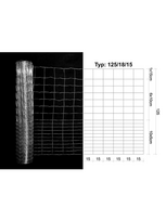 Miško tvoros tinklas, LIGHT, 1250 mm, (125/18/15), ø1,6/1,9 mm, 25 m, ZN