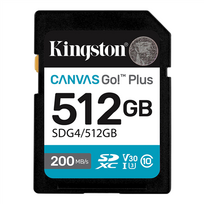 Kingston | Canvas Go! Plus | 512GB | SD | Flash memory class Class 10, UHS-I, U3, V30|SDG4/512GB