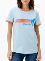 WRANGLER Moteriški marškinėliai trumpomis rankovėmis, RINGER TEE