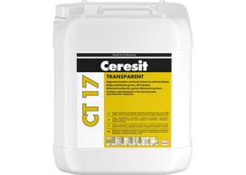 Gruntas Ceresit CT 17 TRANSPARENT skaidrus, giluminis, greitai džiūstantis 10L