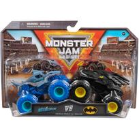 Monster Jam - Batmobil vs. Megalodon, Spielfahrzeug 2er-Pack, Maßstab 1:64