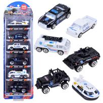 Metalinių Policijos Automobilių Rinkinys - 6 vnt.