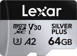 Atminties kortelė Lexar® Professional SILVER PLUS microSDXC™ UHS-I, 64GB