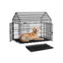 Sulankstomas šunų narvas su dvigubomis durelėmis dideliems šunims