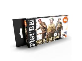 AK Interactive - WWII British Uniform Colorss - 3rd generation - Akrilinių dažų rinkinys, AK11636
