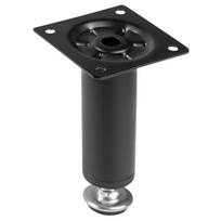 Kojelė metalinė reguliuojama H-100mm Ø30mm juoda