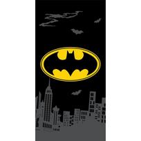 Juodos spalvos vaikiškas rankšluostis iš medvilnės 70x140 cm Batman "The Emblem" – Jerry Fabrics