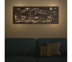 Li-Go 23521/OVL/DUB3 - LED sieninė dekoracija LED/10W/5V 30000 mAh 130x50 cm ąžuolas