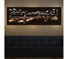 Li-Go 4778/A/4 - LED sieninė dekoracija LED/10W/5V 30000 mAh 120x40 cm ąžuolas
