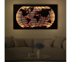 Li-Go 4709/DUB2 - LED RGBW sieninė dekoracija LED/24W/230V 125x74 cm ąžuolas + su nuotoliniu pulteliu