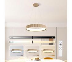 Brilagi - reguliuojamas LED pakabinamas šviestuvas ant laido FALCON MODERN LED/54W/230V 60 cm smėlio spalvos + nuotolinio valdymo pultas