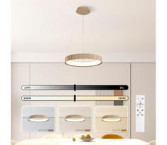 Brilagi - reguliuojamas LED pakabinamas šviestuvas su laidu FALCON MODERN LED/30W/230V 40 cm smėlio spalvos + su nuotoliniu pultu