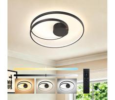 Brilagi- reguliuojamas LED lubinis šviestuvas TWISTER LED/48W/230V skersmuo 50 cm juodas + su nuotolinio valdymo pultu