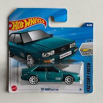 ĮLENKTAS KABLIUKAS!!!   Hot Wheels Mainline Modeliukas 87 Audi Quattro Green
