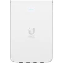 UniFi6 In-Wall. Wall-mounted WiFi 6 access point with a built-in PoE switch.